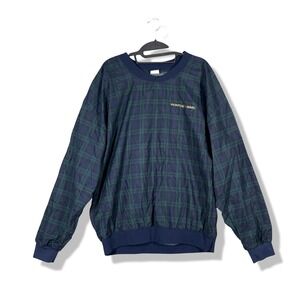 Vintage Swingster Pontiac GMC Windbreaker Pullover Jacket Mens L Plaid Grandpa